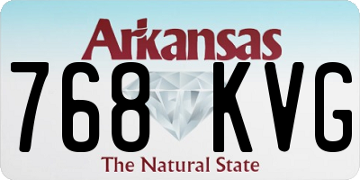 AR license plate 768KVG