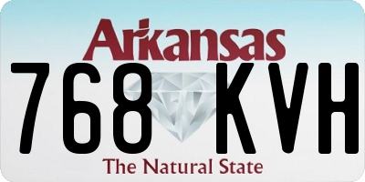 AR license plate 768KVH