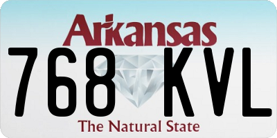 AR license plate 768KVL