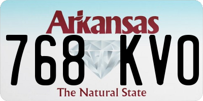 AR license plate 768KVO