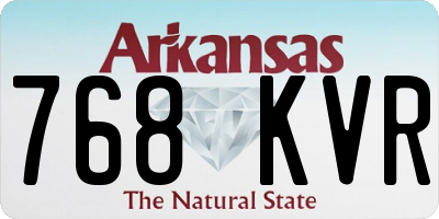 AR license plate 768KVR