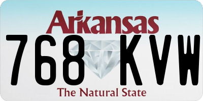 AR license plate 768KVW