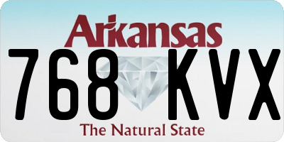 AR license plate 768KVX