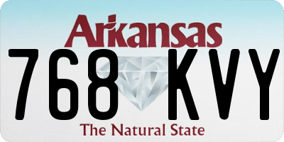 AR license plate 768KVY