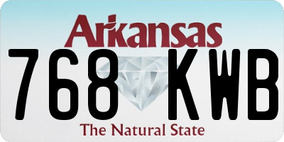 AR license plate 768KWB