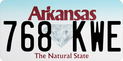 AR license plate 768KWE