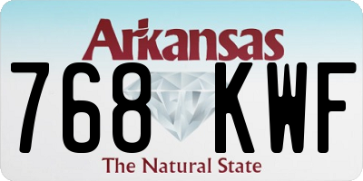 AR license plate 768KWF