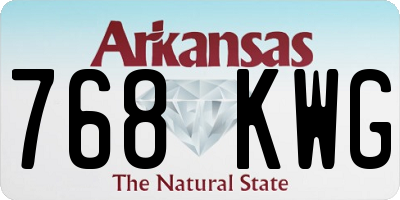 AR license plate 768KWG