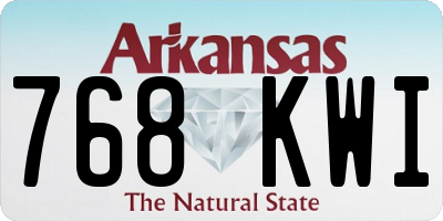 AR license plate 768KWI