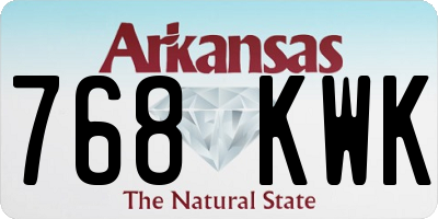 AR license plate 768KWK