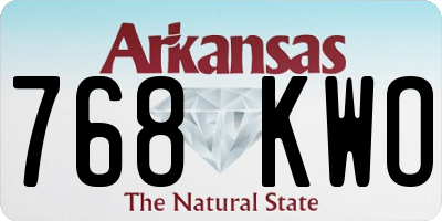 AR license plate 768KWO