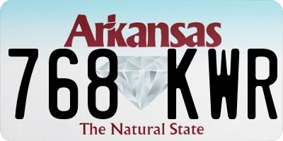 AR license plate 768KWR