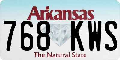 AR license plate 768KWS
