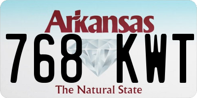AR license plate 768KWT