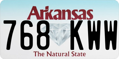 AR license plate 768KWW