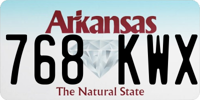 AR license plate 768KWX