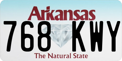 AR license plate 768KWY
