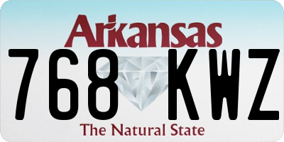 AR license plate 768KWZ