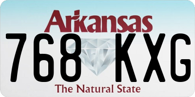 AR license plate 768KXG