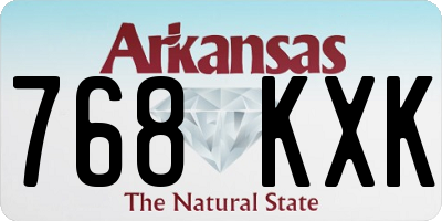 AR license plate 768KXK