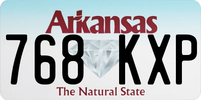 AR license plate 768KXP