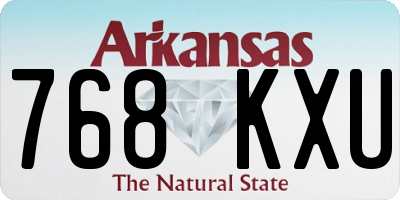 AR license plate 768KXU