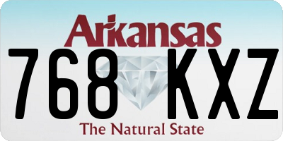 AR license plate 768KXZ