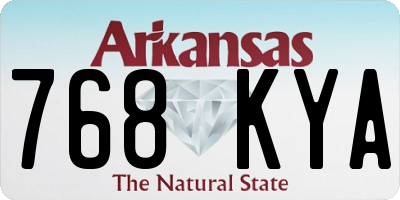 AR license plate 768KYA