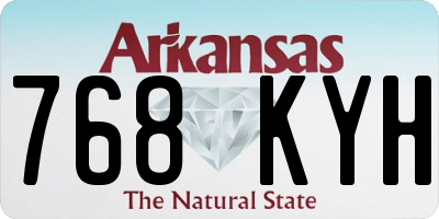 AR license plate 768KYH