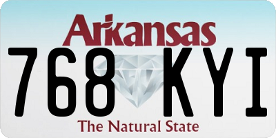 AR license plate 768KYI