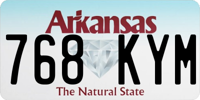 AR license plate 768KYM