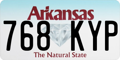 AR license plate 768KYP
