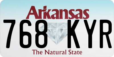 AR license plate 768KYR