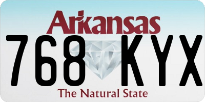 AR license plate 768KYX