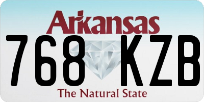 AR license plate 768KZB