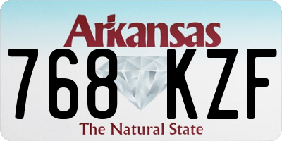 AR license plate 768KZF