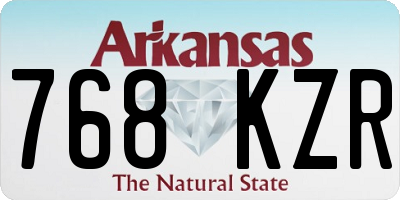 AR license plate 768KZR
