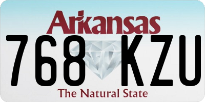 AR license plate 768KZU