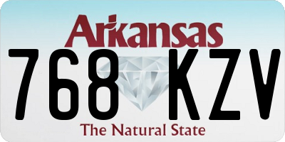 AR license plate 768KZV