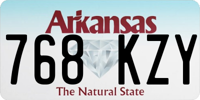 AR license plate 768KZY