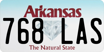 AR license plate 768LAS