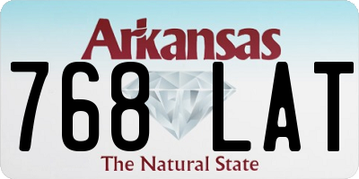 AR license plate 768LAT
