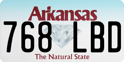 AR license plate 768LBD
