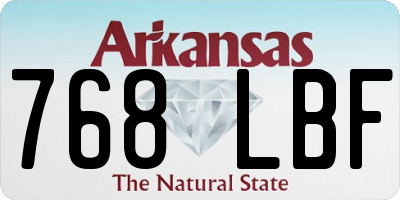 AR license plate 768LBF