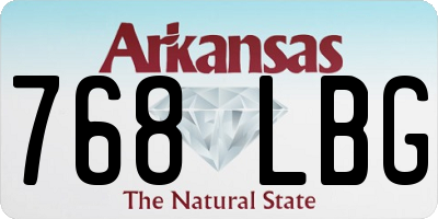 AR license plate 768LBG
