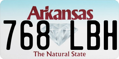 AR license plate 768LBH