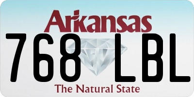AR license plate 768LBL