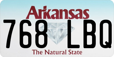 AR license plate 768LBQ