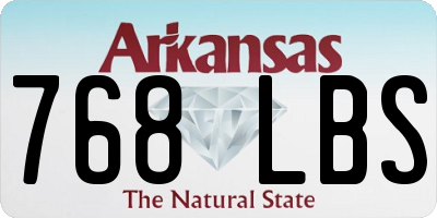 AR license plate 768LBS