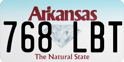 AR license plate 768LBT